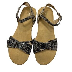 VIONIC Alita Snakeskin Animal Print Print Leather Sandals Size 11